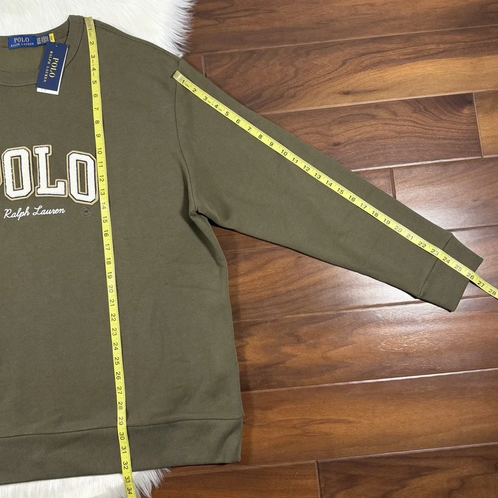 Polo Ralph Lauren Men's Size 2XB Green Logo Fleece Sweatshirt